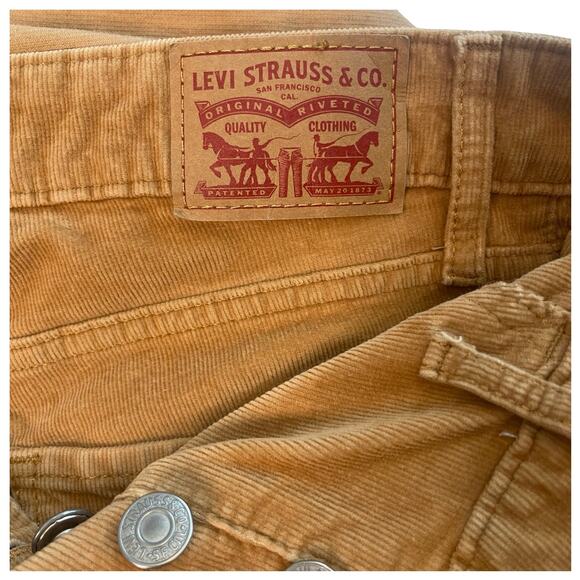Levi's 721 Corduroy High Rise Button Fly Skinny Ice Coffee Brown Jeans Waist 26 - Picture 4 of 10